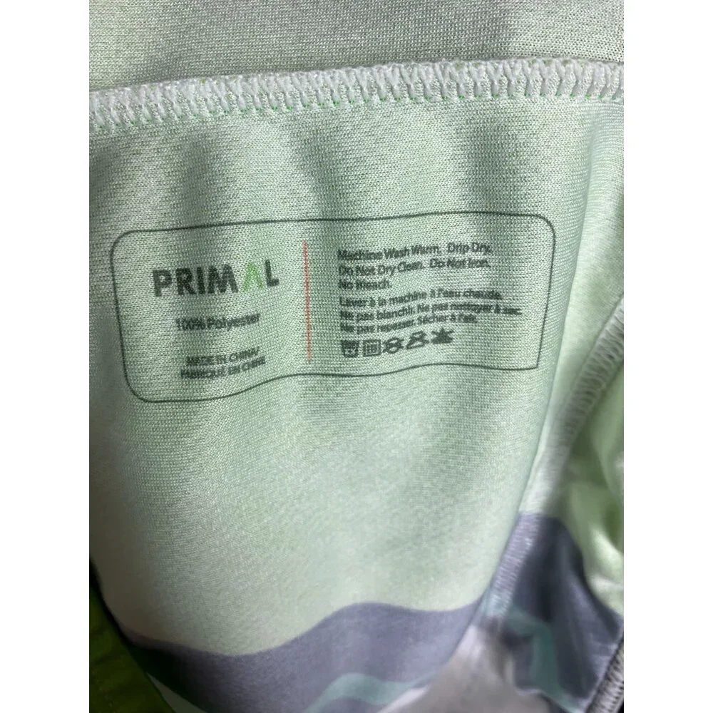 Primal Men's XL Skagit Bank Cycling Jersey Green White